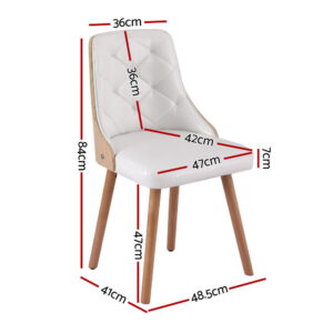 Artiss Dining Chairs White Pu (Set Of 4) – Wonder Shop Artiss Dining Chairs