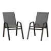 Gardeon Stackable Outdoor Dining Chairs - 2Pc Grey – Wonder Shop Stackable Outdoor Chairs
