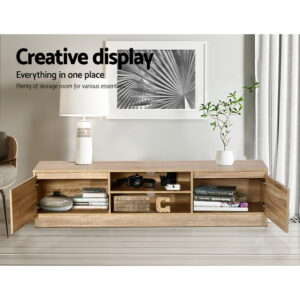 Artiss Charles 160Cm Pine Tv Cabinet Entertainment Unit – Wonder Shop Pine Tv Cabinet