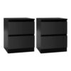 Artiss Pepe Black Bedside Tables (Set Of 2) – Wonder Shop Black Bedside Tables