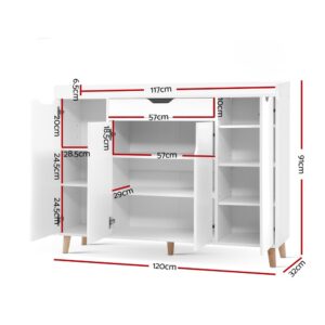 Artiss Shoe Rack Cabinet | 26 Pairs Adjustable White – Wonder Shop Shoe Rack Cabinet