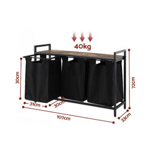 Artiss Laundry Basket With 3 Pull-Out Bags Metal Frame Black – Wonder Shop Artiss Laundry Basket With 3 Pull-Out Bags Metal Frame Black Product Image Wonder Shop