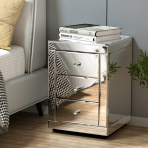 Mirrored Bedside Table