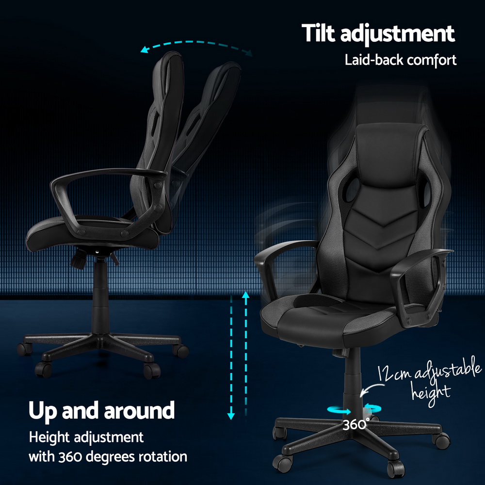 Artiss Gaming Office Chair | Grey Computer Seating – Wonder Shop Gaming Office Chair