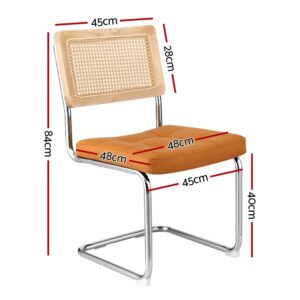 Artiss Dining Chairs Set Of 2 Pu Leather Rattan Cantilever Brown – Wonder Shop Artiss Dining Chairs Set Of 2 Pu Leather Rattan Cantilever Brown Product Image Wonder Shop