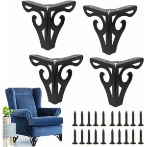 Sofa Legs 4pc Metal Furniture Support Set