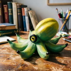 Creative Banana Octopus Resin Ornament - Fun Cartoon Pastoral Home Decor, Unique Yellow-Green Desktop Sculpture(Green) – Wonder Shop Creative Banana Octopus Resin Ornament - Fun Cartoon Pastoral Home Decor, Unique Yellow-Green Desktop Sculpture(Green) Product Image Wonder Shop