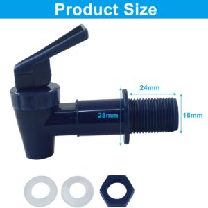 4 Pcs Replacement Cooler Faucet, Bpa Free Water Dispenser Tap Reusable Spigot Spout, Beverage Lever Pour Dispenser Valve For Water Jug/Ceramic Crock(Dark Blue) Product Image Wonder Shop