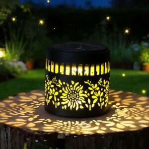 Solar-Powered Wrought Iron Sunflower-Patterned Openwork Projection Light, Courtyard And Garden Mood Light, Outdoor Waterproof Wrought Iron Garden Light, Lawn Night Light - 1-Pack – Wonder Shop Solar-Powered Wrought Iron Sunflower-Patterned Openwork Projection Light, Courtyard And Garden Mood Light, Outdoor Waterproof Wrought Iron Garden Light, Lawn Night Light - 1-Pack Product Image Wonder Shop