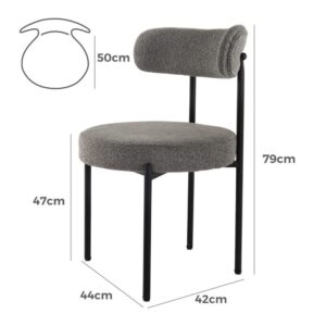 Plush Boucle Elsa Dining Chairs - Slate Grey – Wonder Shop Elsa Dining Chairs