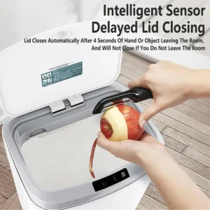 Sensor Trash Bin Touchless 16L White Automatic Kitchen Can – Wonder Shop Sensor Trash Bin Touchless 16L White Automatic Kitchen Can Product Image Wonder Shop