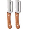 2-Pcs Multi-Function Stainless Steel Peeler With Wooden Handle For Fruits, Vegetables, Sugarcane And Bottle Opening – Wonder Shop 2-Pcs Multi-Function Stainless Steel Peeler With Wooden Handle For Fruits, Vegetables, Sugarcane And Bottle Opening Product Image Wonder Shop