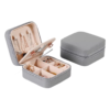 Grey Mini Travel Jewelry Box With Mirror - 10X10X5Cm Portable Pu Leather Organizer For Rings, Earrings, Necklaces, Anti-Tarnish Velvet Interior, Compact Design For On-The-Go Storage – Wonder Shop Grey Mini Travel Jewelry Box With Mirror - 10X10X5Cm Portable Pu Leather Organizer For Rings, Earrings, Necklaces, Anti-Tarnish Velvet Interior, Compact Design For On-The-Go Storage Product Image Wonder Shop
