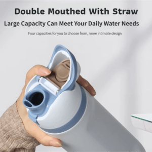 24Oz Black Large Thermal Water Bottle With Dual-Sipping Lid &Amp; Built-In Straw - Leak-Proof 304 Stainless Steel Outdoor Sports Flask – Wonder Shop 24Oz Black Large Thermal Water Bottle With Dual-Sipping Lid &Amp; Built-In Straw - Leak-Proof 304 Stainless Steel Outdoor Sports Flask Product Image Wonder Shop